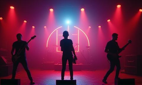 Thumbnail of a music video production showing a band performing